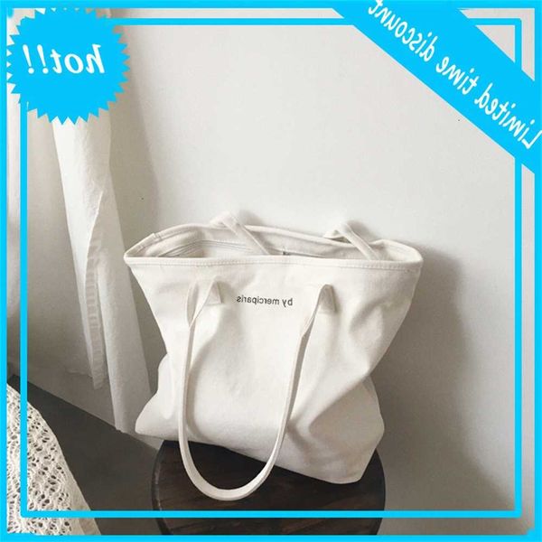 

a219 korean ins women's simple cloth canvas shoulder bag