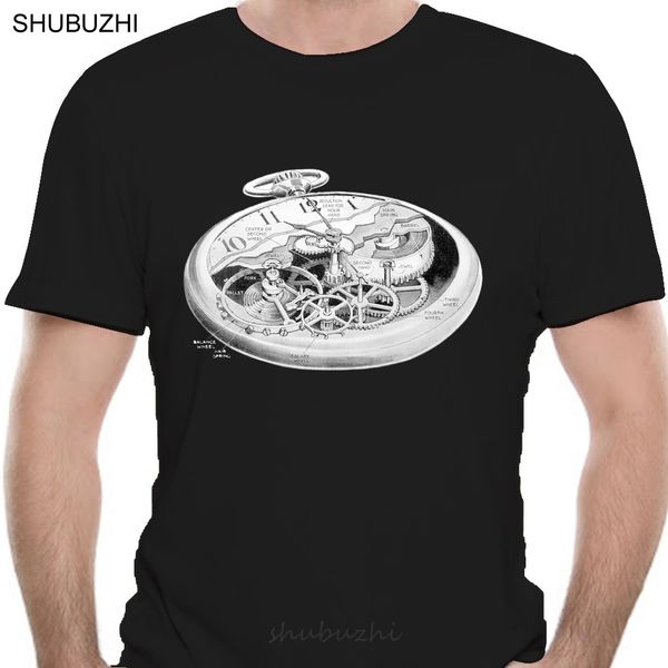 

mechanical pocket watch drawing 3d cool white brand clothihng fashion mens t shirt 100% cotton sport hooded sweatshirt hoodie