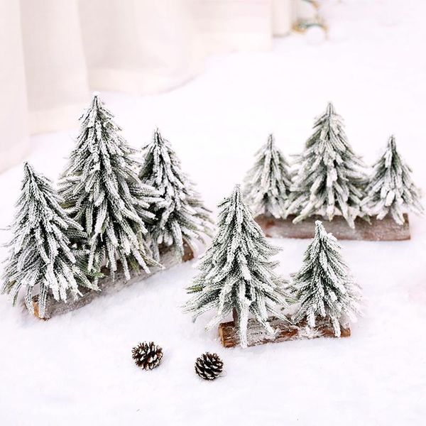 

christmas decorations artificial tree ornament deskdecoration xmas for mall window snow spruce decor home 20211