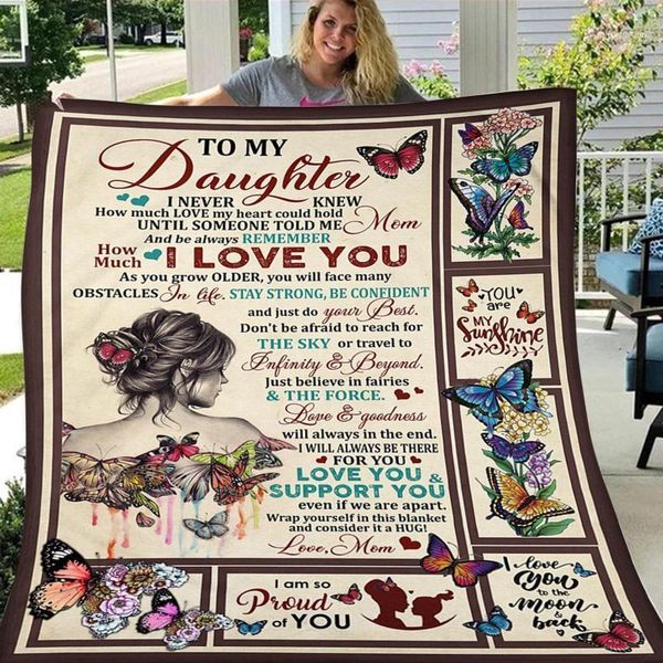

comfortable wrap blanket perfect sunflower letter to my daughter message blankets a gift for family friends lovers for home1