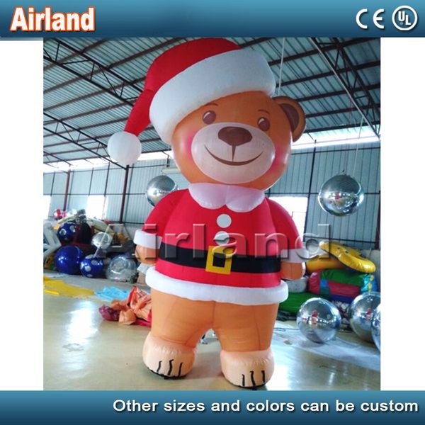 

lovely 3m 4m 6m inflatable christmas bear for decoration / inflated christmas bear balloon for advertising