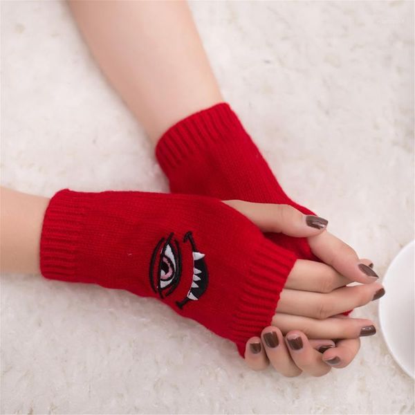 

Fingerless Women' Winter Gloves For Men Girl Knitted Arm Keep Warm Gloves Soft Mitten Without Fingers Female1, Blue;gray