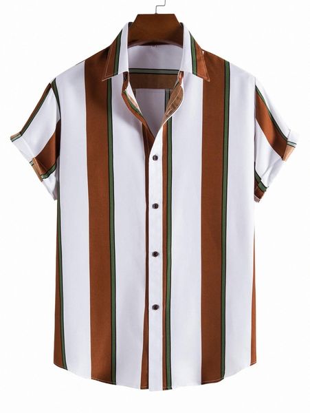 

men button front striped shirt 13pm#, White;black