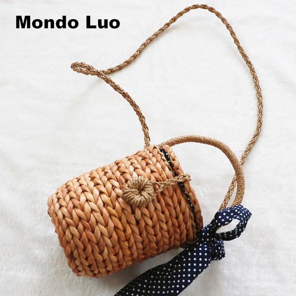 

2020 women straw bag with bow holiday handbag beach shoulder bag