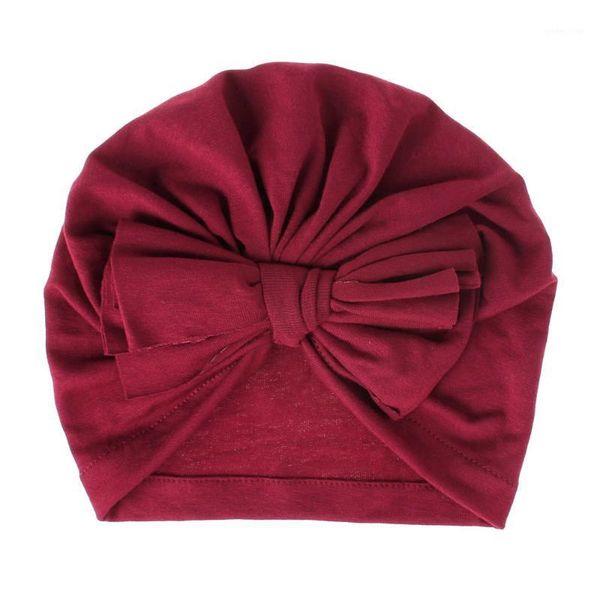 

1pc newborn baby bowknot turban hat cute soft cotton infant beanies caps toddler kids head wraps india caps1, Yellow