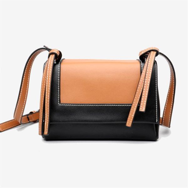 

2020 genuine leather large-capacity single shoulder bag ladies fashion hit color summer luxury woman brand evening bag bolsos