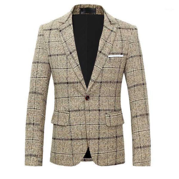 

british men's blazer jacket plaid suit coat male slim fit dress prom clothes man spring autumn casual blazers for men1, White;black