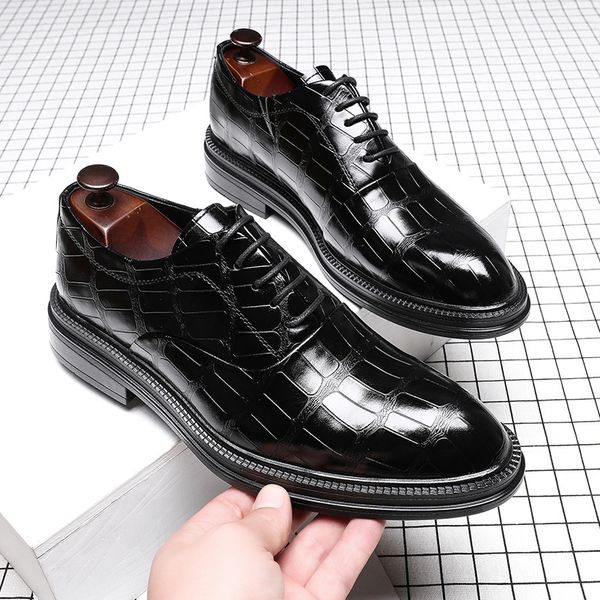 

2020 rising luxo height wedding standard shoes for man njqg, Black