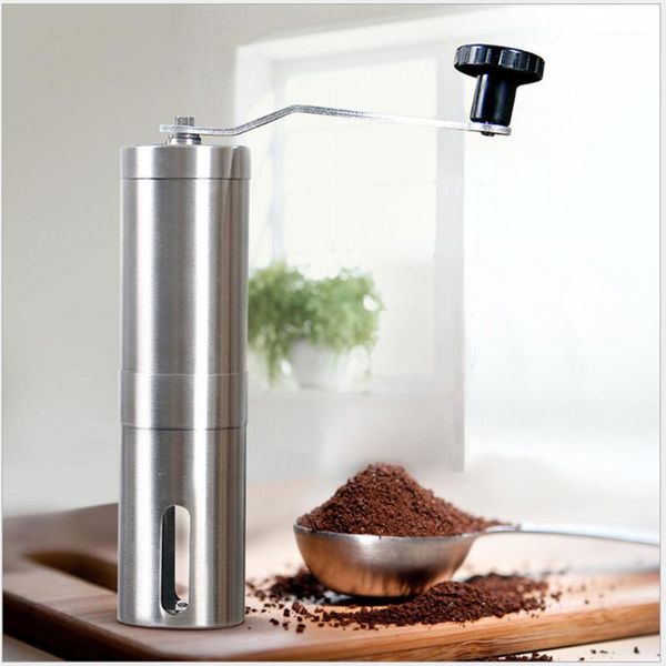 

mini washable portable grinder stainless hand manual handmade coffee maker bean burr grinders mill kitchen tool crocus1