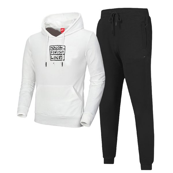 

2021 men tracksuit casual tracksuit mens sportswear set 2 piece sweatshirt+pants suit men sweatsuit clothing, Gray