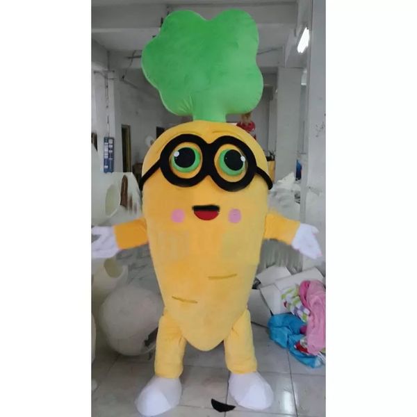

lovely carrot mascot costumes halloween fancy party dress cartoon character carnival xmas easter advertising birthday party costume outfit, Red;yellow