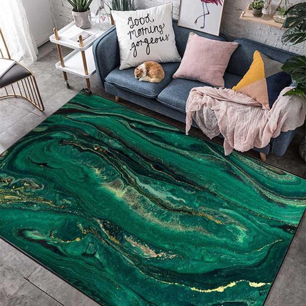 

modern vivid green abstract pattern printed carpet european style soft carpets for living room anti-slip rug floor mat doormat1