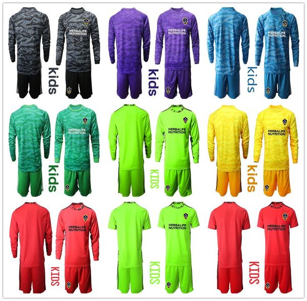 

2020 2021 youth long la galaxy дэвид бингем вратарь джерси дети kit футбол наборы # 1 bingham boy вратарь джерси дети uniform, Black