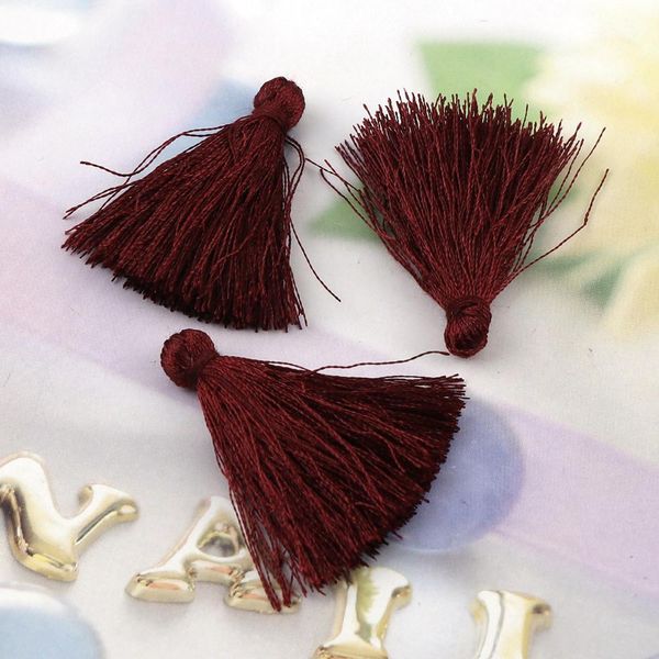 

30pc mixed color4cm cotton tassels charms pendant imitation silk satin tassels for earring findings jewelry making diy materials h jlltzv