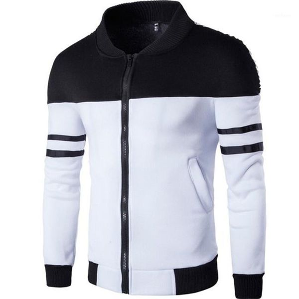 

zogaa men jacket coat slim fit casual outwear spring male fashion color block men clothinng 2018 brand new streetwear1, Black;brown