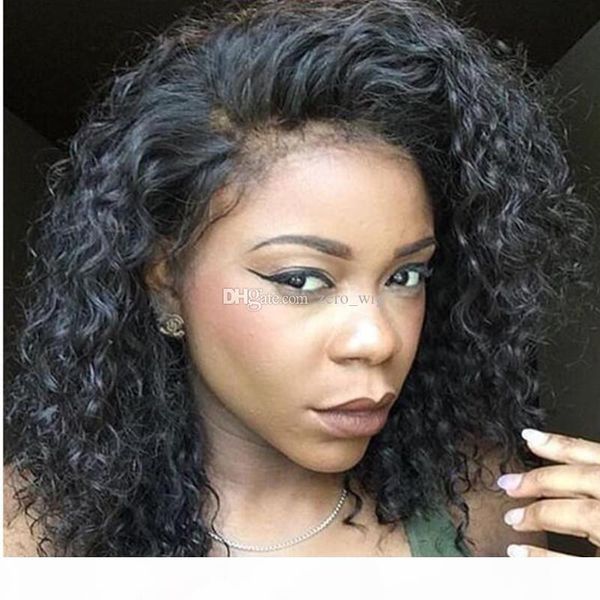 

human hair lace wigs bob deep wavy wigs for black women lace front wigs 100% natural human hair, Black;brown