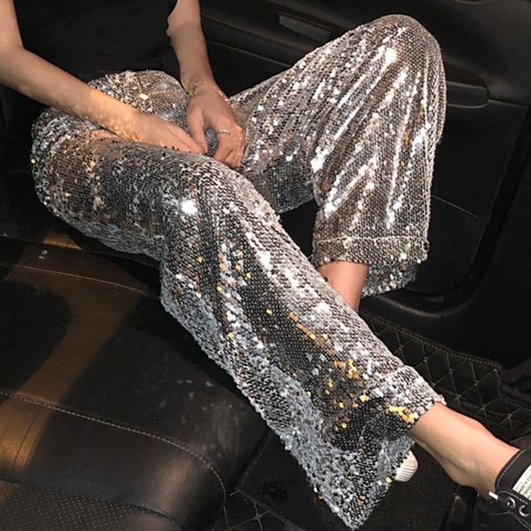 

2021 new spring autumn summer feminine products buling and flashing casual accounts legs thin women's pants j9cv, Black;white