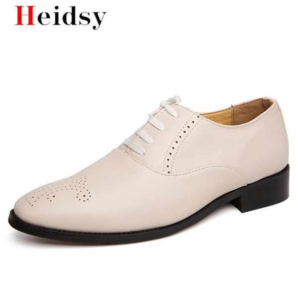 

dress shoes leather men wedding suit formal fashion business pointed toe for man oxford flat 47, Black