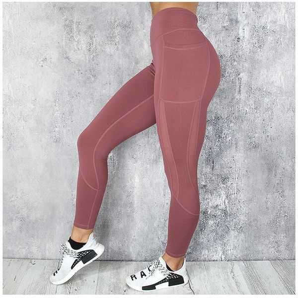 

yoga outfits 2021 solid pants women leggings sport fitness phone pocket running sportswear gym slim compression xl1, White;red