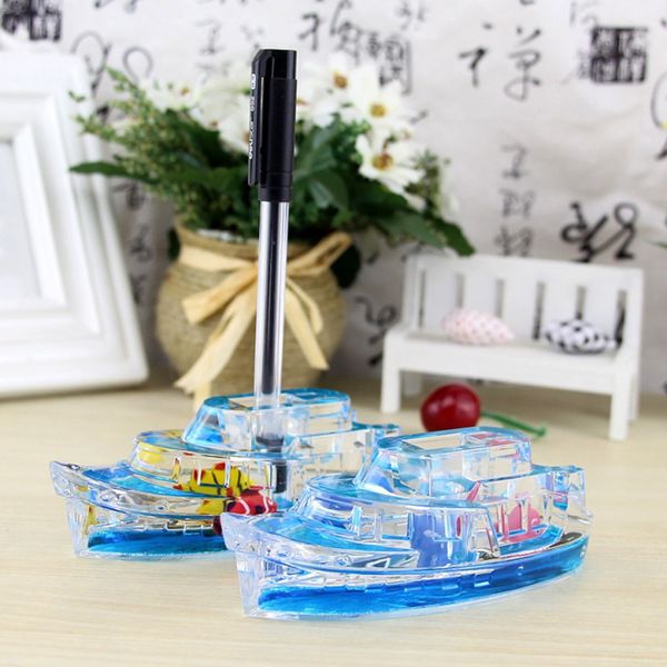 

сенсорная игрушка для релаксации, лодка shaped pen holder движения жидкости bubbler игрушки