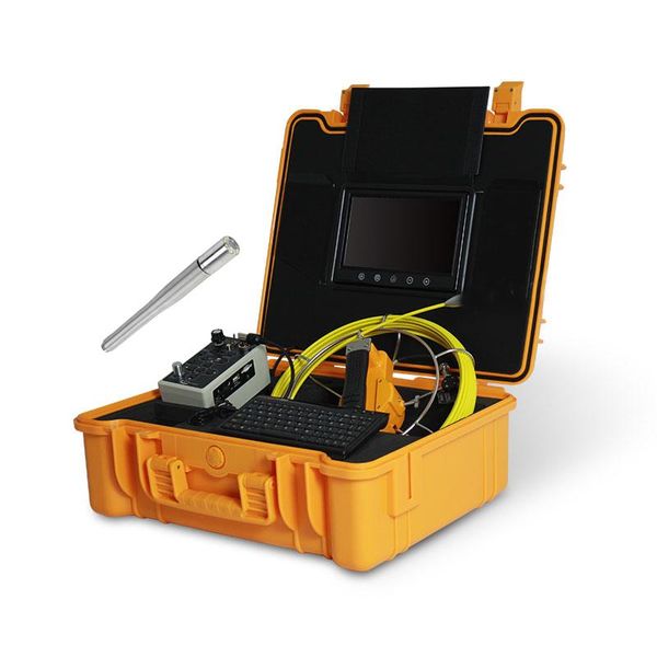 

23mm self leveling balance 512hz transmitter 9"touch screen 50m cable meter counter pipe inspection camera sewer drain keyboard