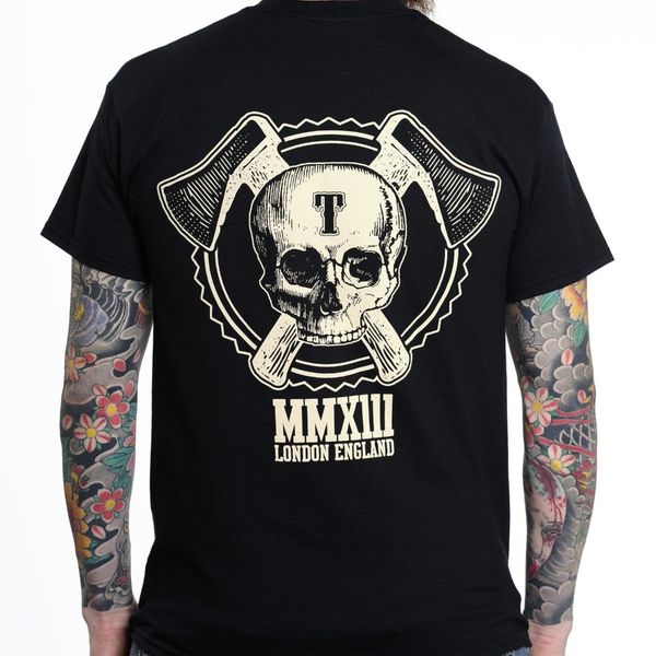 

2020 fashion clothing - men's black axe skull logo t-shirt tee shirt sport hooded sweatshirt hoodie