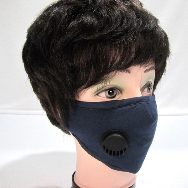 

factory0bvkface mask with breathing aspirator valve various reusable colors changeable filter pads dustproof protective