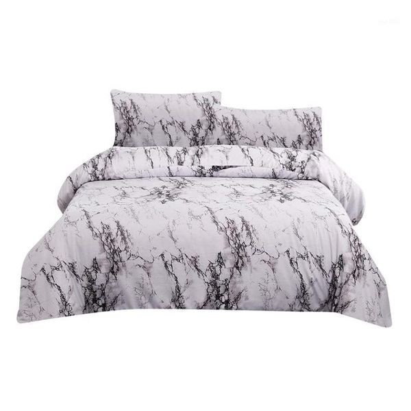

3pcs/set marble style bedding set quilt cover pillowcase king  twin1