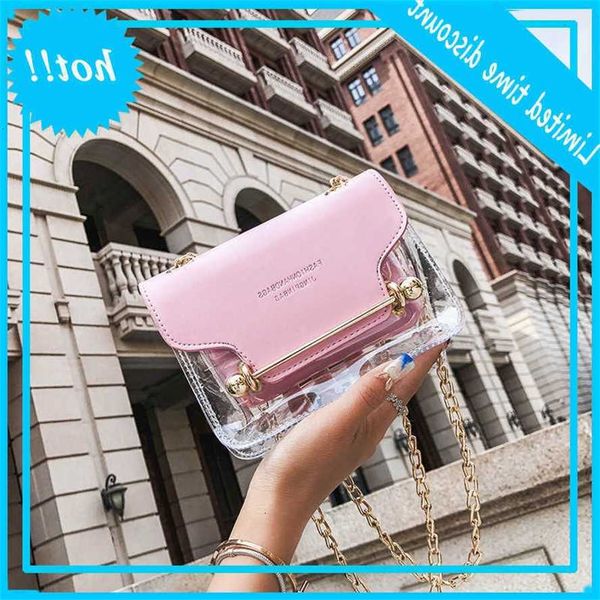 

new women's korean fashion transparent small square mother single shoulder messenger bag