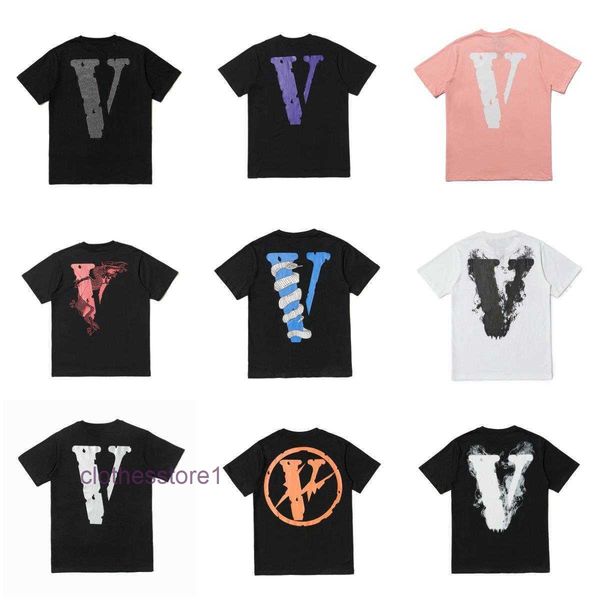 

designer v t-shirt vs short sleeve big v china dragon limited fujiwara hiroshi wang yibo same loose couple for men and women, White;black