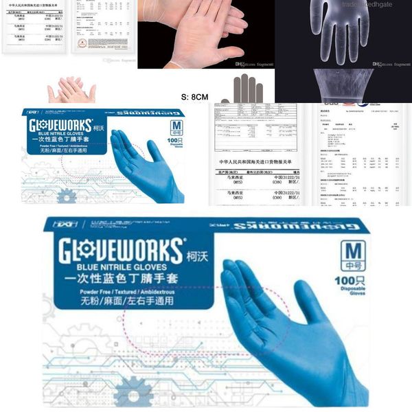 

sgs anti-v durable rubber nitrile disposable glove ammex powderless gloves for md emd er lab pr 1jfy