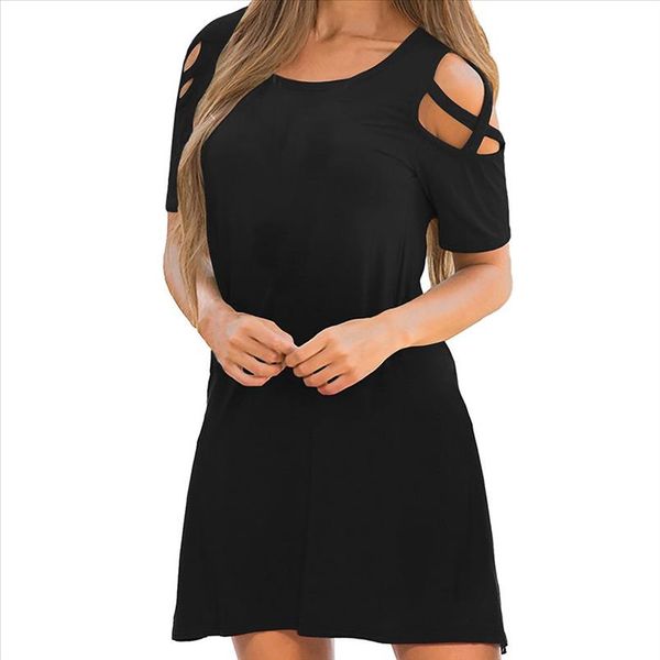 

women summer cross short sleeve off shoulder t shirt dress arty night club dress 2021 club dress party vestido vintage, Black;gray