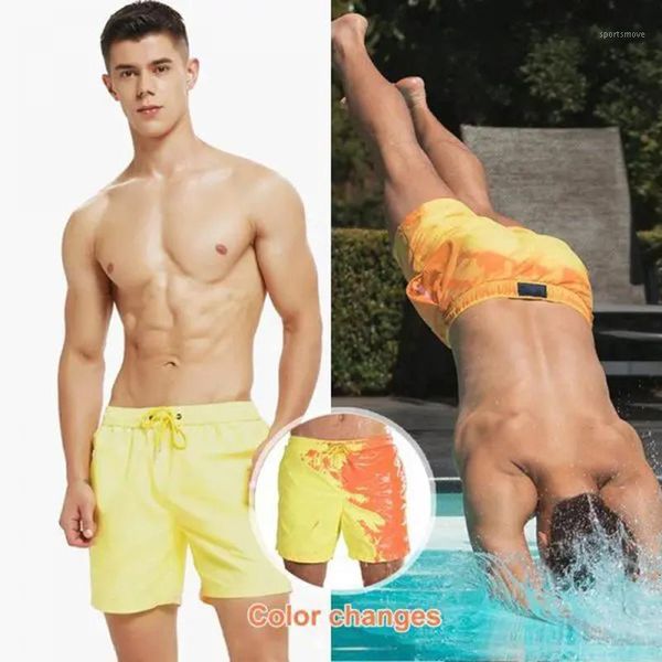 

magical change color beach shorts summer men bikini swimming trunks men swimwear swimsuit quick dry bathing temperature shorts1