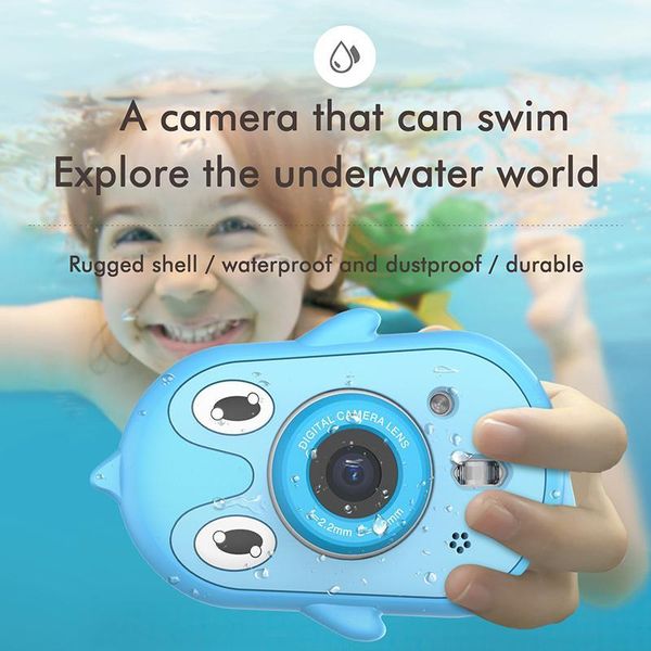 

penguin children camera digital camera kids waterproof 4k video camcorder 2.4inch screen children's waterproof1