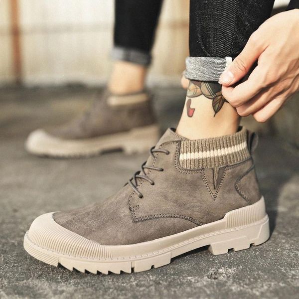 

classic men shoes flyweather casual shoes lace up fashion high comfortable outdoor leather breathabl men s5 #vl8n