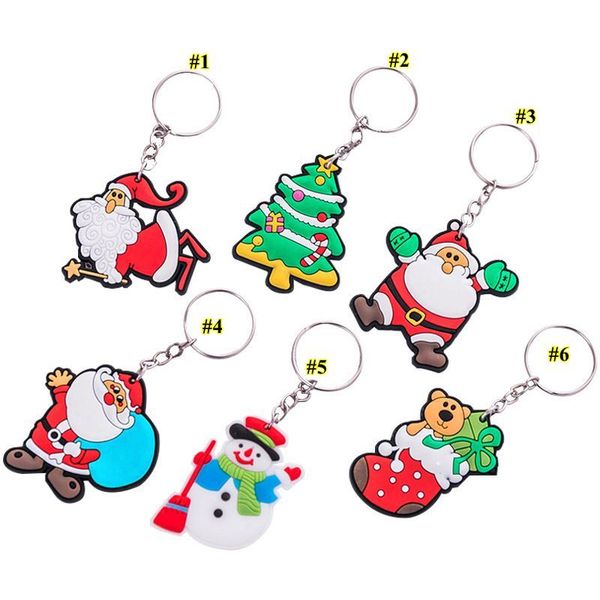 

6 colors keychain men women pendant couple ring ornaments key chain christmas xmas gift dhb2597