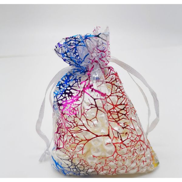 

50pcs color coral organza bag drawstring pouch bag organizer jewelry box gift for wed christmas jewelry display packaging bags f wmtafn