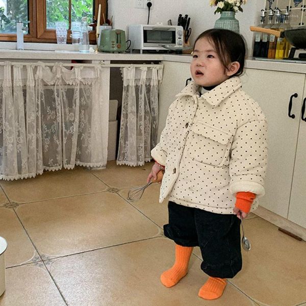 

2020 autumn winter new arrival girls long sleeve dot coat kids cotton-patted jackets kids jacket1, Blue;gray