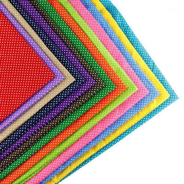 

10 colours 0.5 meter width 156cm vintage small dot print plain100% cotton fabric for home textile patchwork quilted fabrics1, Black;white