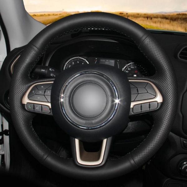 

black synthetic leather car steering wheel cover for 2020 2020