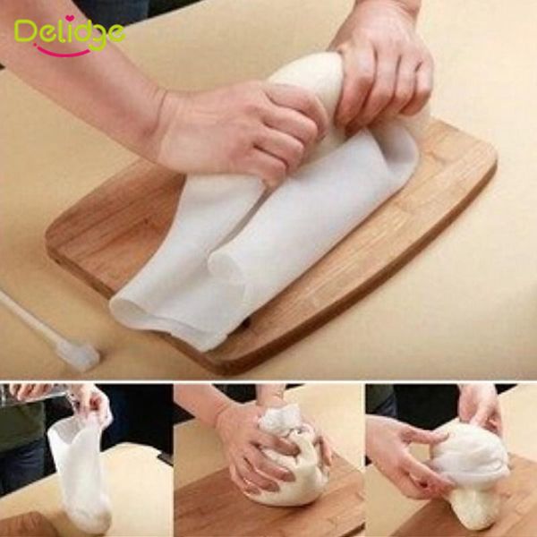 

delidge 1set cooking pastry tools soft silicone preservation kneading dough flour-mixing bag kitchen gadget accessories q1218
