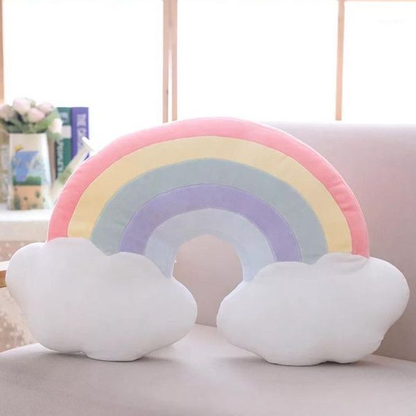 

candy color cloud star moon rainbow pillow round shape stuffed soft ball pillow cushion home sofa decor gift for friend1