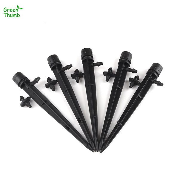 

watering equipments 5/10/20/30/50/100pcs 360 degree 1/4" barbed connector stream spike bubbler drip irrigation emitters garden dripper