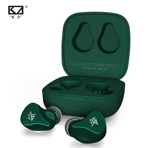 

kz z1 tws bluetooth v5.0 earphones true wireless dual magnetic dynamic game earbuds touch control noise cancelling sport headset