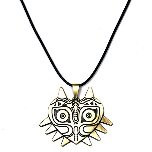 

zelda legend necklace mezzula mask necklace alloy owl men's and women's necklace, Silver