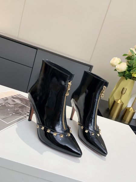 

black boots designer real leather classical women boots 6.5cm