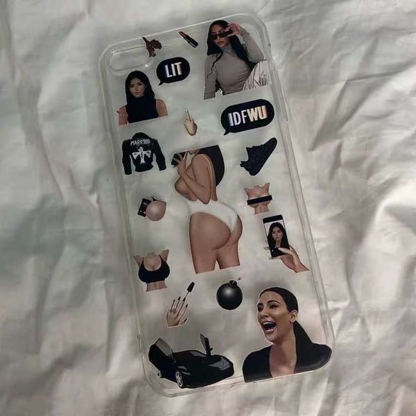 

1dwsuitable for vip 12mini kardashian 11pro mobile case xsmax personality 6s female 7p net red 8plus fashion brand xr all inclusive