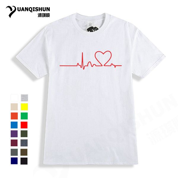 

качество tshirt heartbeat love heart печать 16 цветов повседневный смешной для девушки tee hipster подростковая толстовка с капюшоном толсто