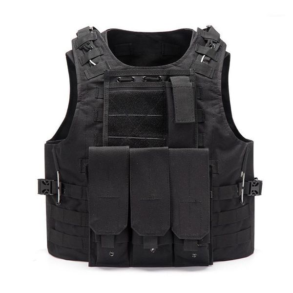 

hunting jackets ocali outdoor sports training vest multi-functional molle extended fans protective camouflage vest1, Camo;black