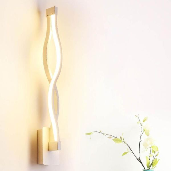 

modern led wall lamp 86-265v acrylic sconce bedroom bedside hallway light decor texture not dazzling uniform threading